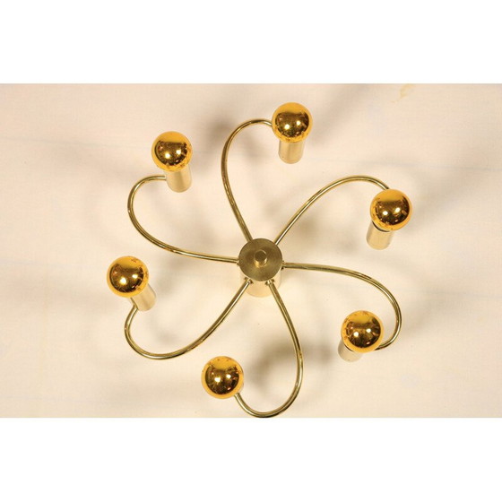 Image 1 of Vintage gold spiral wall lamp by Cosack, 1970