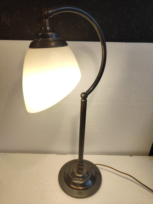 Old Robust Brown Metal Industrial Desk Lamp - Lamp Industrial