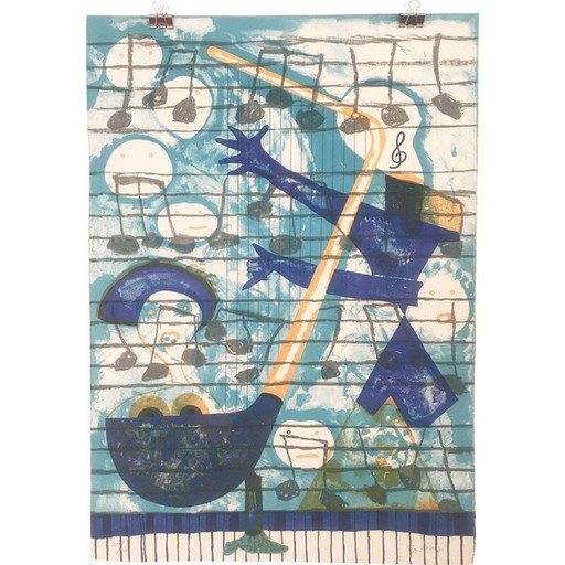 Litografía antigua de Rafael Bartolozzi, España 2004