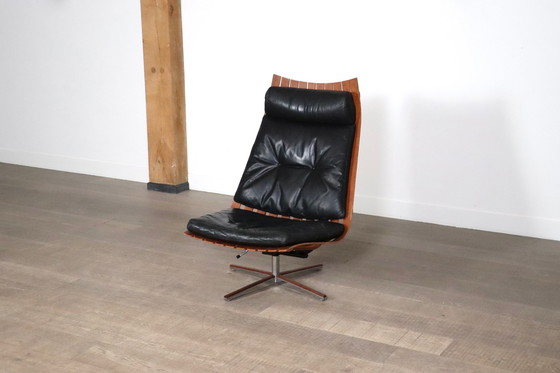 Image 1 of Hans Brattrud Scandia Swivel Lounge Chair For Hove Møbler, Norway 1957