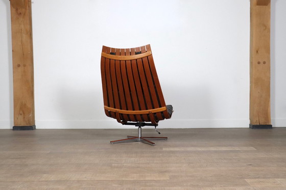 Image 1 of Hans Brattrud Scandia Swivel Lounge Chair For Hove Møbler, Norway 1957