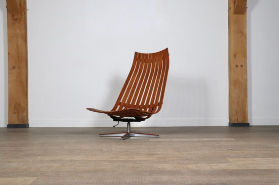 Image 1 of Hans Brattrud Scandia Swivel Lounge Chair For Hove Møbler, Norway 1957