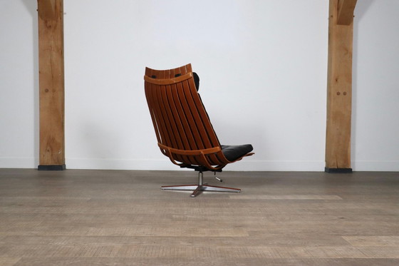 Image 1 of Hans Brattrud Scandia Swivel Lounge Chair For Hove Møbler, Norway 1957