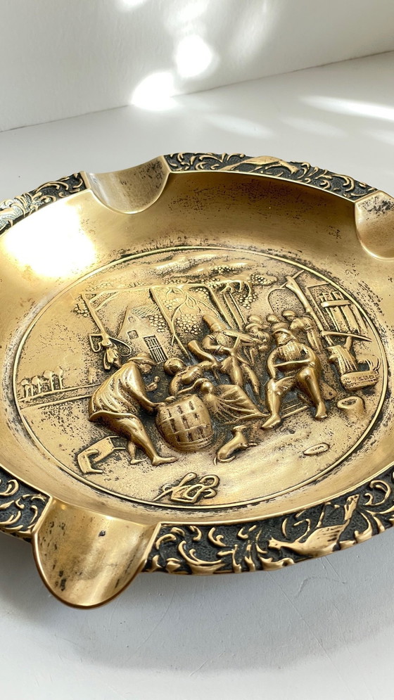 Image 1 of Posacenere da palco vintage in ottone massiccio