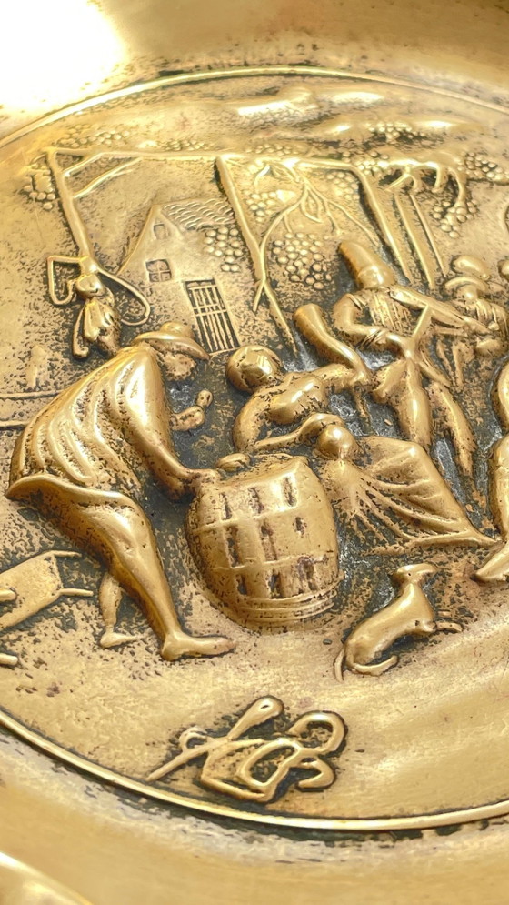 Image 1 of Posacenere da palco vintage in ottone massiccio