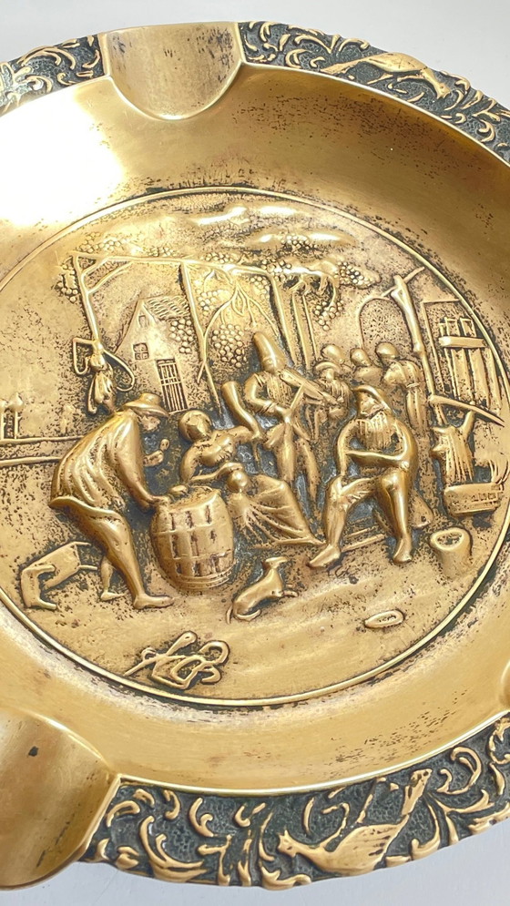 Image 1 of Posacenere da palco vintage in ottone massiccio