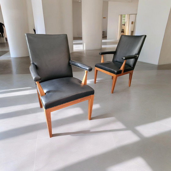 Image 1 of Set (2) Theo Tempelman chairs for Pander & Zonen, Netherlands 1950's