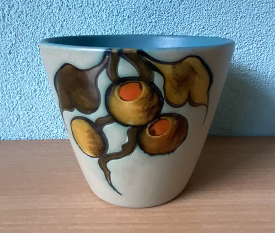 Image 1 of Flora Gouda Holland Flower Pot Decor "Aster" 1960S