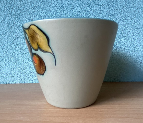 Image 1 of Flora Gouda Holland Flower Pot Decor "Aster" 1960S