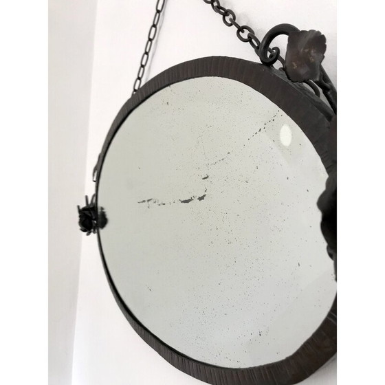 Image 1 of Specchio vintage in ferro battuto Art Déco, anni '25-'30