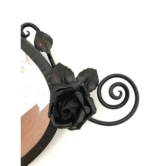 Image 1 of Specchio vintage in ferro battuto Art Déco, anni '25-'30