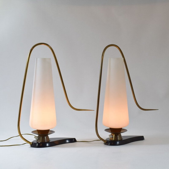 Image 1 of Pair of vintage table lamps Lunel 1950s