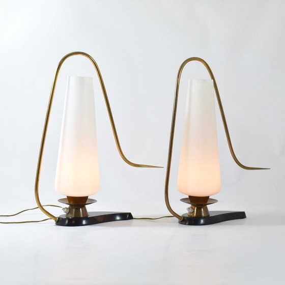 Image 1 of Pair of vintage table lamps Lunel 1950s