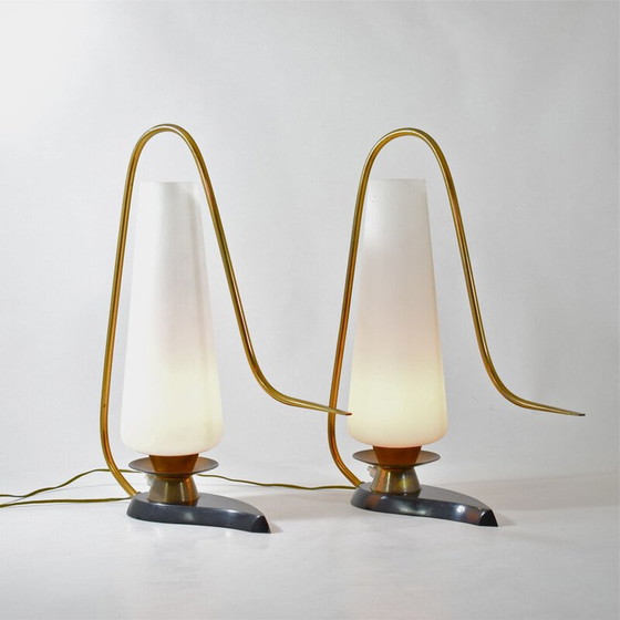 Image 1 of Pair of vintage table lamps Lunel 1950s