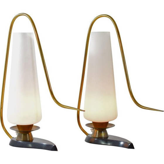Image 1 of Pair of vintage table lamps Lunel 1950s