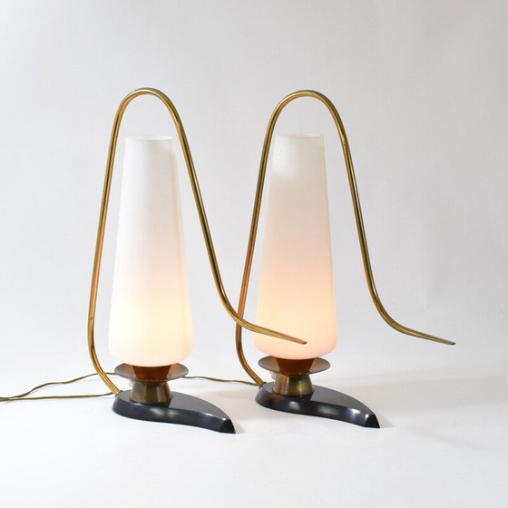 Image 1 of Pair of vintage table lamps Lunel 1950s