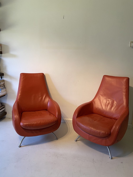 Image 1 of Rolf Benz Armchairs With Hocker