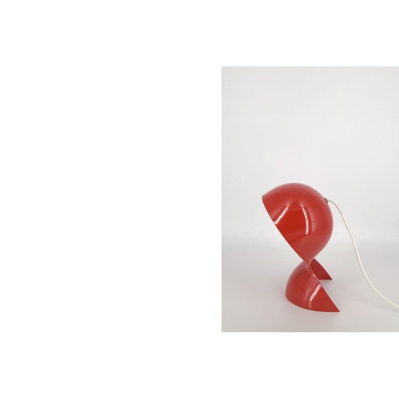 Image 1 of Dalù vintage desk lamp in red plastic by Vico Magistretti for Artemide, Italy 1960