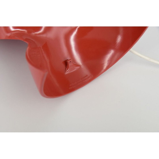 Image 1 of Dalù vintage desk lamp in red plastic by Vico Magistretti for Artemide, Italy 1960