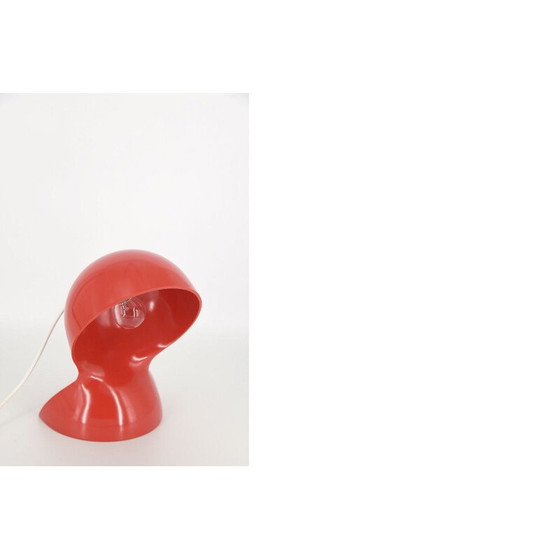 Image 1 of Dalù vintage desk lamp in red plastic by Vico Magistretti for Artemide, Italy 1960