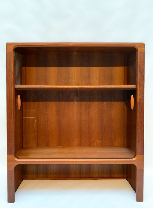 Restored Vintage Dyrlund Display Cabinet With Sliding Glass Doors