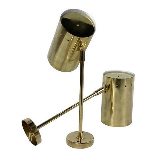 Image 1 of Grande coppia di lampade da parete o da soffitto in ottone, anni '60