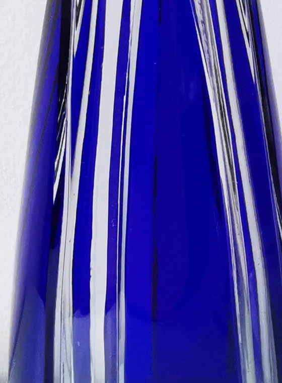 Image 1 of Blue Crystal Decanter Saint-Louis