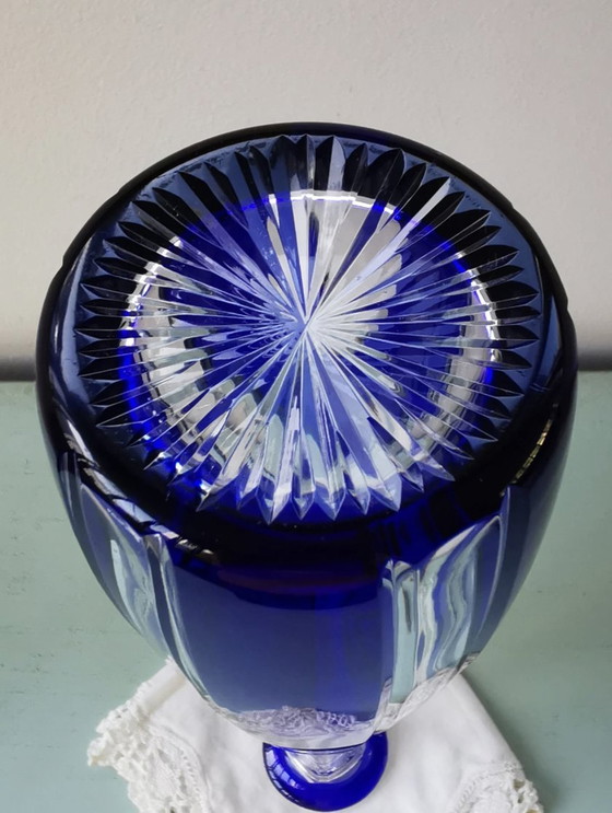 Image 1 of Blue Crystal Decanter Saint-Louis