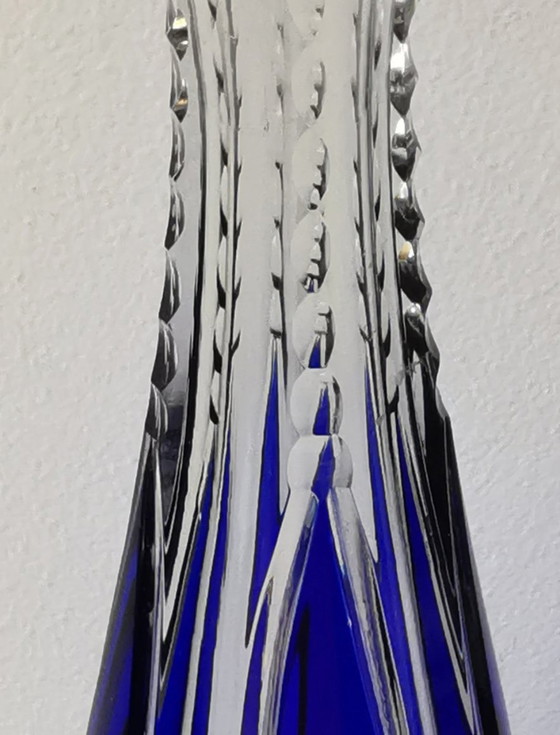 Image 1 of Blue Crystal Decanter Saint-Louis