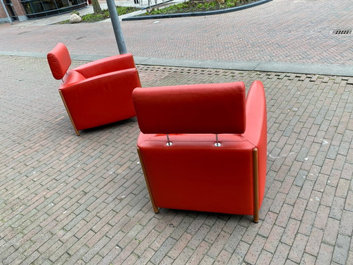 2 Leolux Goncharov Armchair red