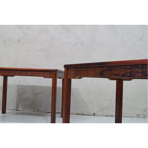 2 vintage scandinavian rosewood side tables from Alberts Tibro, 1970s