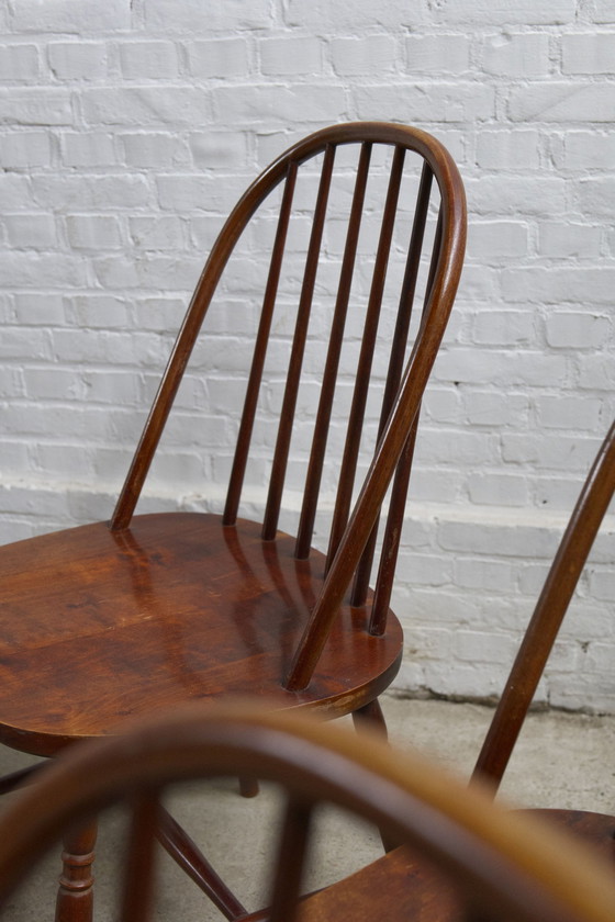 Image 1 of Set di 4 sedie da pranzo Windsor