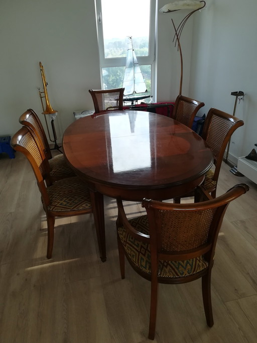 Cherry wood dining room set