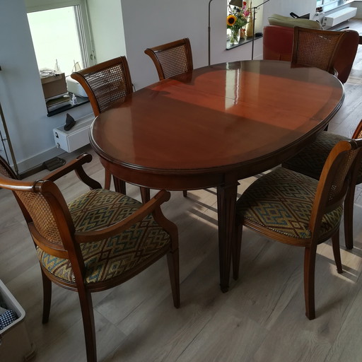 Cherry wood dining room set