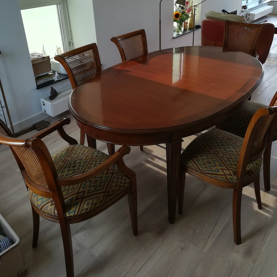 Image 1 of Cherry wood dining room set