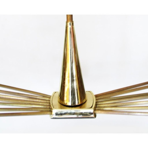 Vintage Sputnik chandelier by Oscar Torlasco for Lumi, Italy 1950