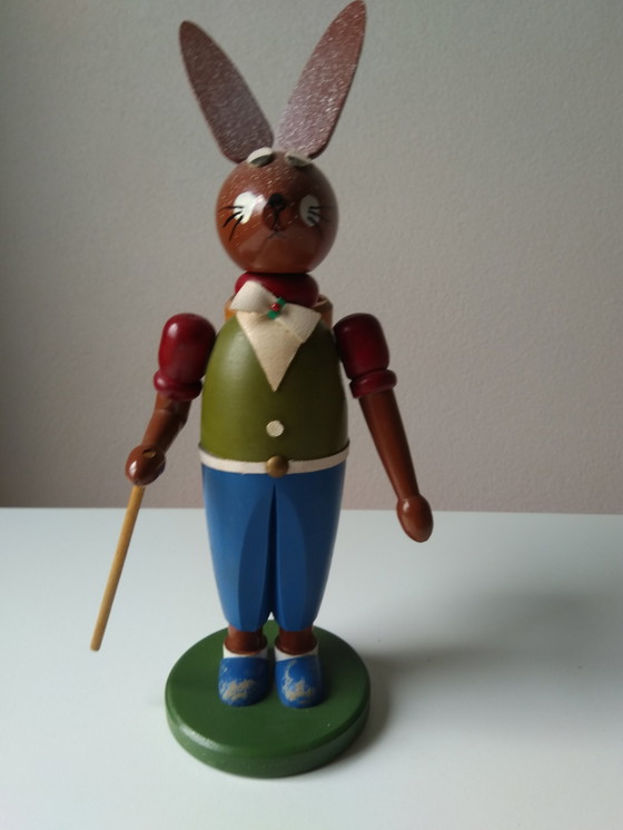 Image 1 of Ore Mountain Vintage Hare Couple, Easter Bunnies