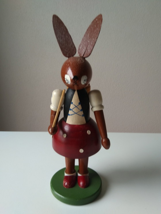 Image 1 of Ore Mountain Vintage Hare Couple, Easter Bunnies