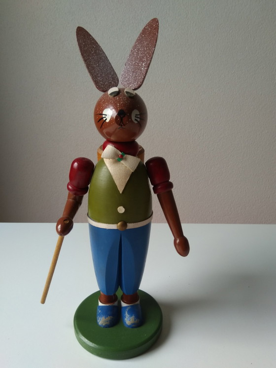 Image 1 of Ore Mountain Vintage Hare Couple, Easter Bunnies