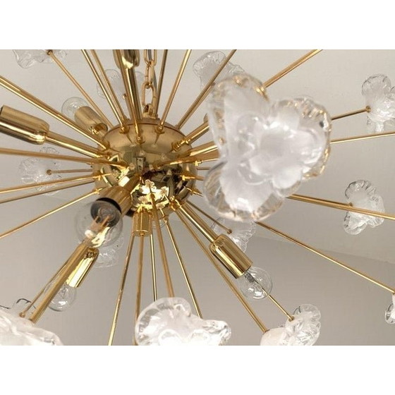 Image 1 of Contemporary Murano Glass Sputnik Flowers Italian Handmade Chandelier