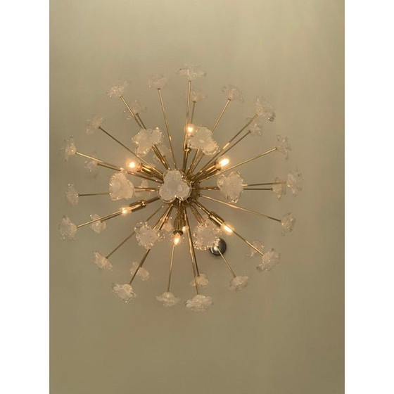 Image 1 of Contemporary Murano Glass Sputnik Flowers Italian Handmade Chandelier