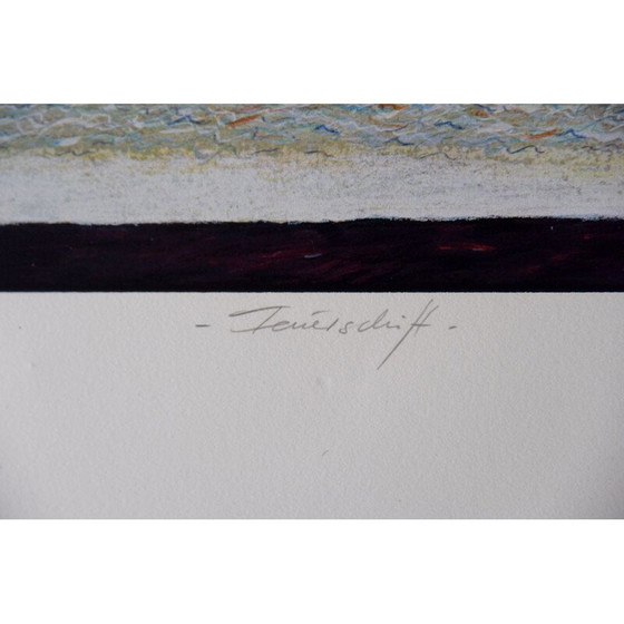 Image 1 of Sérigraphie vintage originale della nave faro di Peter Foeller, 1990