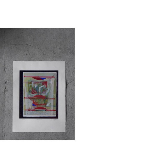 Image 1 of Sérigraphie vintage originale della nave faro di Peter Foeller, 1990