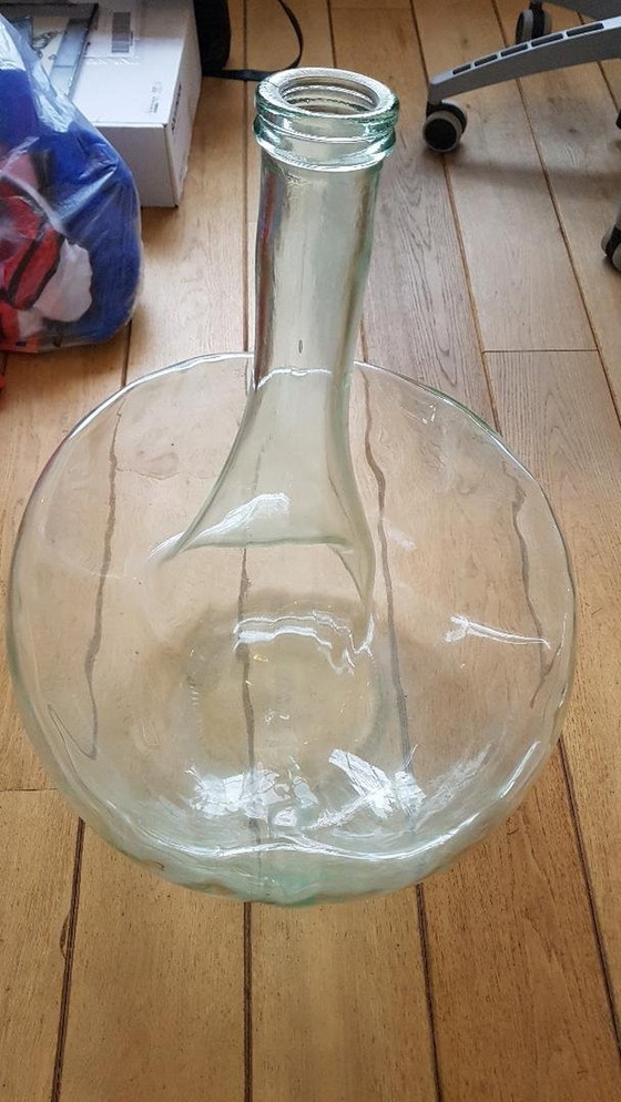 Image 1 of Large Glass Distorted Bottle