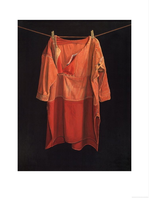 Jopie Huisman ---Red Breast Skirt On Heavy Door