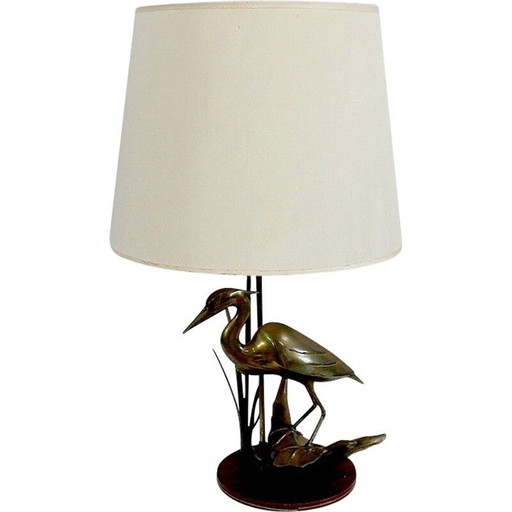 Vintage brass table lamp, 1970