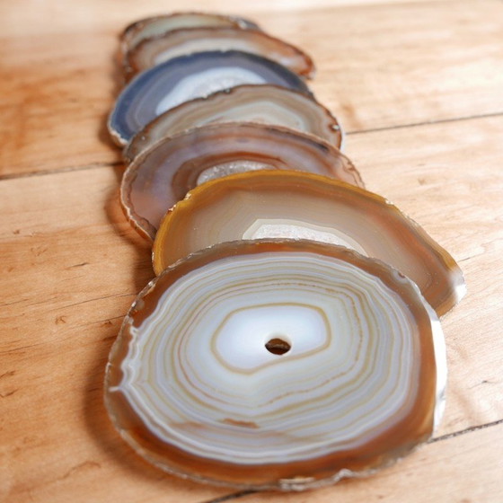 Image 1 of Set di 6 sottobicchieri vintage in pietra, Francia 1970