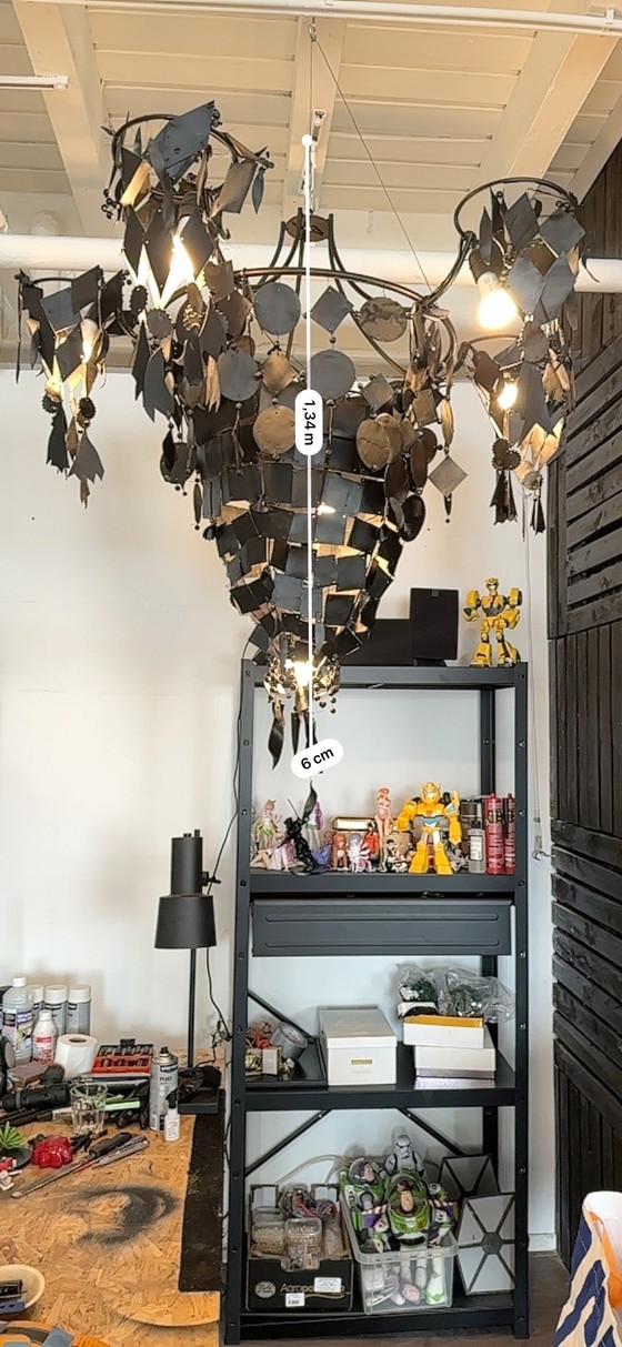 Image 1 of Lampadario unico del 1997, acquistato ad Amsterdam presso The Frozen Fountain. Vedi ricevuta. Realizzato in porcellana biscuit. 