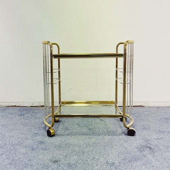 Image 1 of Serving Trolley Gold