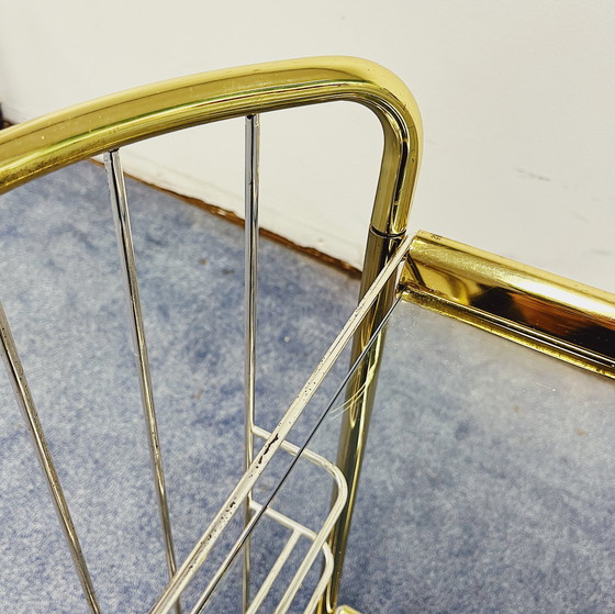 Image 1 of Serving Trolley Gold